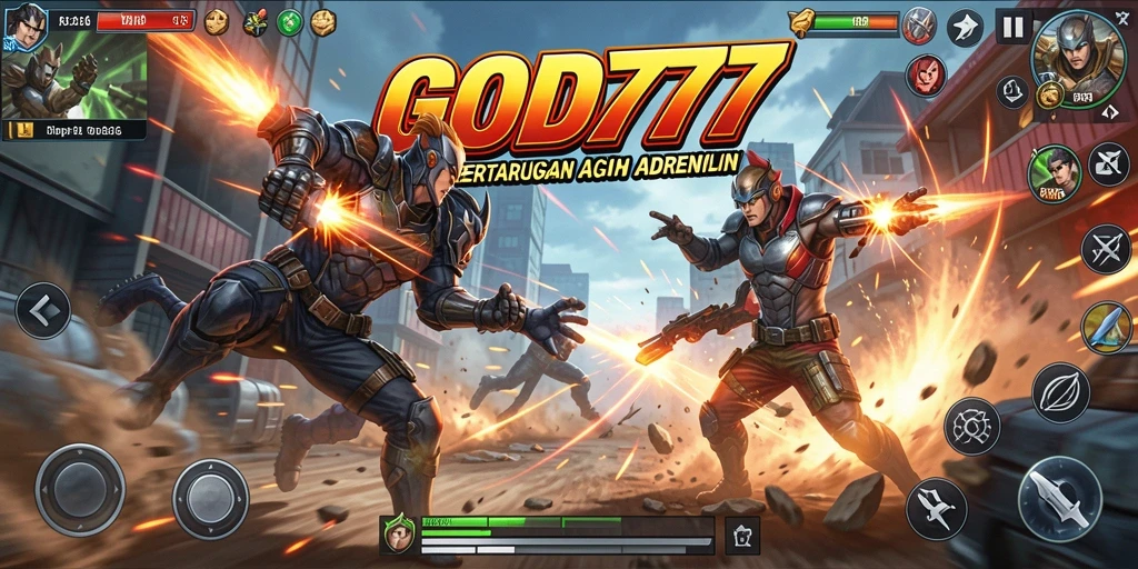 Gameplay seru penuh aksi dari GOD77 yang menggugah semangat bermain.