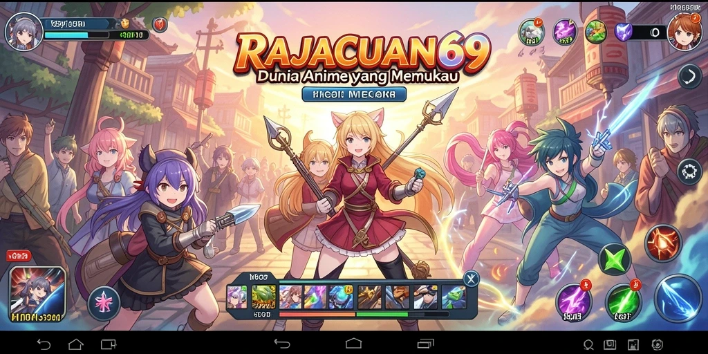 Screenshot RAJACUAN69 menampilkan karakter anime dalam pertempuran epik.