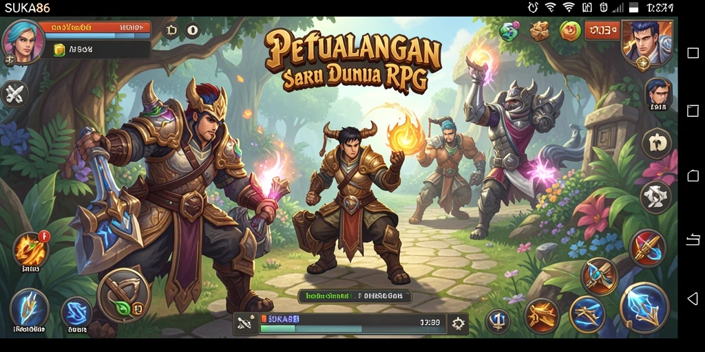 Screenshot gameplay SUKA86 yang menunjukkan pertarungan seru di dunia RPG.