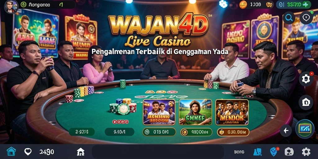 Tampilan gameplay WAJAN4D yang menarik dan interaktif di Live Casino.